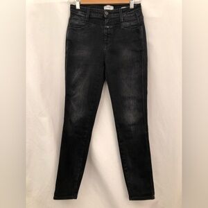 CLOSED Anthropologie Skinny Pusher 1721 Jeans Black Made In Italy Size 26